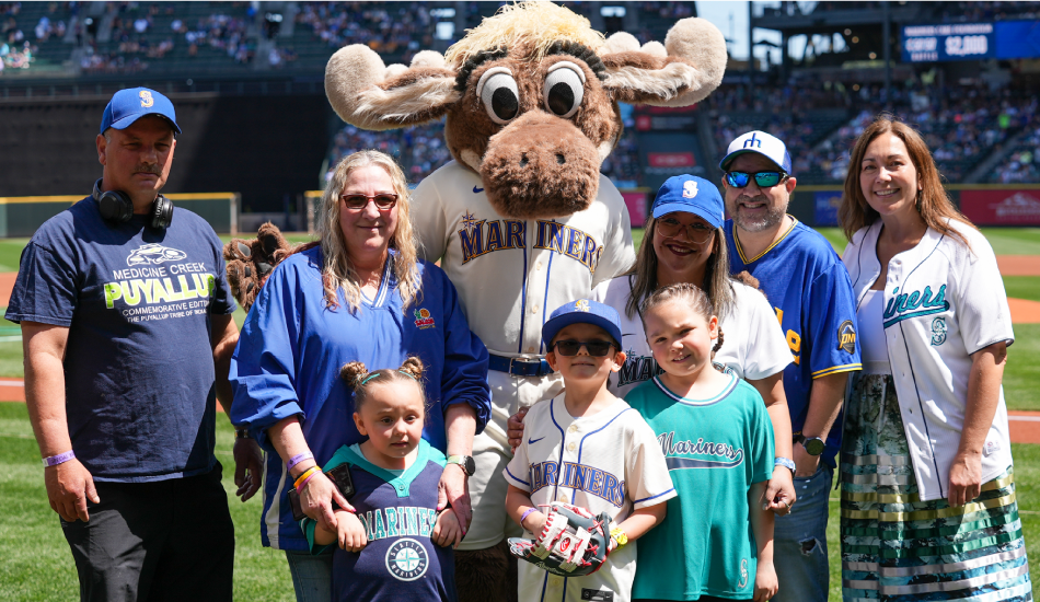 Young Tribal member throws out first pitch at Mariners game