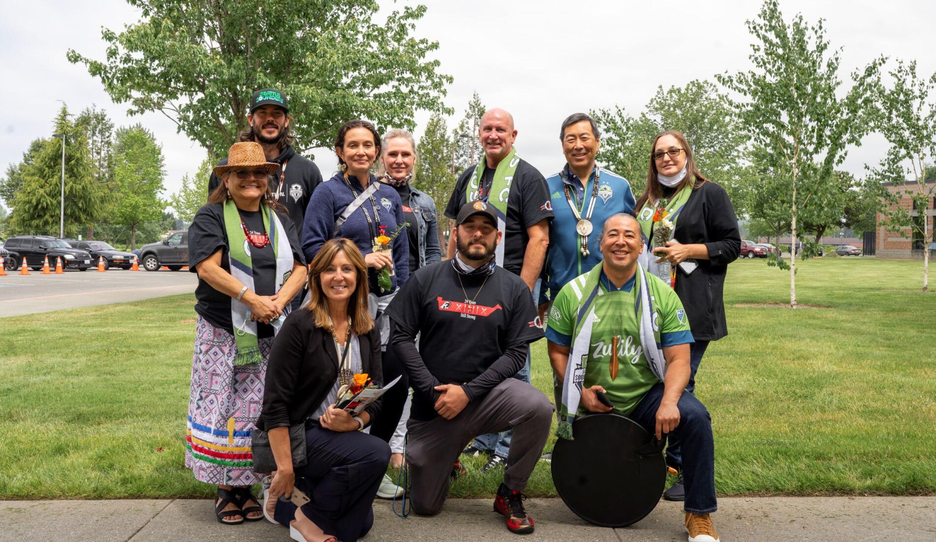 Sounders FC Reps Visit Chief Leschi Schools Puyallup Tribe