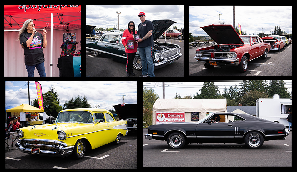 The car show display of stunning vehicles and prize winners